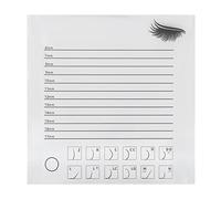 Extension de cils plateau en plastique Échelle transparente Transparence Grand Storage PP Papin de cils lavables 20x20cm