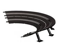 Extension de Circuit 1/24 Courbée à Inclinaison Élevée avec Support Carrera Noir Noir G