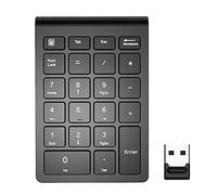 Extension de clavier sans fil 22 touches pour comptes financières - 10 touches - Pour ordinateur portable, PC, ordinateur de bureau, Surface Pro, Notebook - Noir