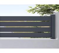 Extension de clôture à poser ajourée H80.3 x L178.3 cm en aluminium anthracite - PRIMO