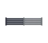 Extension de clôture à poser ajourée H80.3 x L178.3 cm en aluminium anthracite - PRIMO