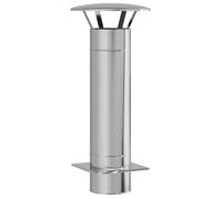 vidaXL Extension de conduit Argenté Acier inoxydable pour cheminée 35 x 35 x 82 cm