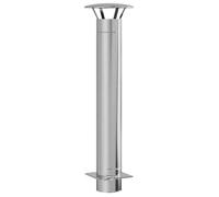 Extension de conduit pour cheminée - vidaXL - Argenté - Acier inoxydable - 35x35x132 cm - Résistant à l'eau - Léger