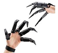 Extension de doigt articulée pour Halloween, extensions de doigts flexibles, squelette effrayant, gant à main griffe d'os, jouets de sorcière fantôme s'adapte à tous les doigts pour Halloween, fête