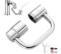 Extension de Fixation de Robinet, Extension de Fixation de Robinet Rotative à 1080 Degrés, Accessoires de Robinet d'aérateur, Robinet d'extension Multifonctionnel, pour Salle de Bain et Cuisine