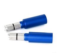 Extension de guidon - Adaptateur d'extension de tige de fourche de vélo - Pour VTT - Réglable en hauteur - Bleu
