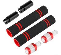 Extension de guidon de trottinette électrique pour Ninebot Max G30s ES avec kit d'éclairage LED, barre de potence étendue de 24 cm pour adultes de nuit, poteau noir avec multicolore (B)