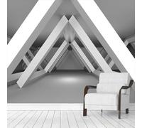 Extension De L'Espace Abstrait À La Géométrie Cubique Papier Peint 3D Installation Facile Intissé Tapisserie Bureau Salon Canapé Chambre Décoration Murale-150cm×105cm