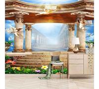 Extension De L'Espace Du Couloir Des Anges En Stéréo Papier Peint 3D Installation Facile Intissé Tapisserie Bureau Salon Canapé Chambre Décoration Murale-300cm×210cm