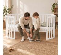 waldin Extension à 174 cm pour Lit Bébé 7 en 1 sans Lit, Blanc