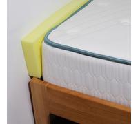 Extension de matelas en mousse haute densité pour espace de tête de lit/mur, bande éponge jaune extra longue de 2 m (198 x 10 x 5 cm)