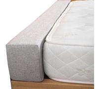 Extension de matelas et oreiller de tête de lit pour grand lit/jumeau/double/king size, housse amovible qui remplit l'espace entre le matelas et le mur/tête de lit (140 x 10 x 25 cm)