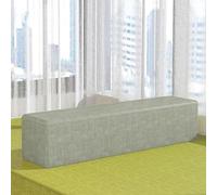 Extension de matelas pour lit - 120/150/180/200 cm - Pour combler l'espace entre la tête de lit et le mur - Housse amovible (gris clair, 180 x 8 x 8 cm)