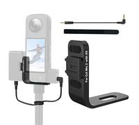 Extension de microphone pour Insta360 X5 Cold Shoe Mount pour DJI Mic 2 Récepteur Audio Support Adaptateur pour Insta 360 X5 Accessoires avec Câble Audio