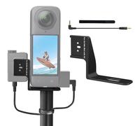 Extension de microphone pour Insta360 X5 Cold Shoe Mount pour DJI Mic Mini Récepteur Audio Mic Mount Adaptateur pour Insta360 X5 Accessoires avec Câble Audio