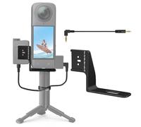Extension de microphone pour Insta360 X5 Invisible Mic Cold Shoe pour DJI Mic Mini Récepteur Audio Mic Mount Adaptateur avec câble audio pour Insta360 X5 Accessoires de caméra d'action