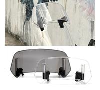 Extension de pare-brise de moto universelle, déflecteur de pare-brise réglable, becquet à pince, pour BMW, KAWASAKI, YAMAHA, HONDA, SUZUKI V2 Large Clear