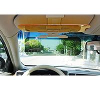 Extension de Pare-Soleil de Voiture 2 en 1 Visière HD de Conduite Diminution Rayons UV Rallonge Pare-Soleil de Voiture Anti-Eblouissement Protection Pare-Brise des Vision Jour et Nuit