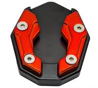 Extension de pied de béquille de moto pour scooter NMAX - Plaque d'agrandissement en aluminium anodisé pour une meilleure prise en main (rouge)