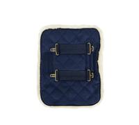 Kentucky Horsewear - Extension de Poitrine - Matelassé avec Fourrure - 2 Fermetures - Marine
