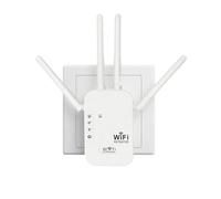 Extension de portée WiFi jusqu'à 12 000 m², double bande 1200 Mbit/s avec 4 antennes à gain élevé, mode 3 en 1 avec port Ethernet, installation facile