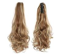 Extension de queue cheval à pince cheveux bouclés ondulés Postiche synthétique naturellement volumineux Mat haute qualité résistant la chaleur Maintien sécurisé Polyvalent pour vie quotidienne et les