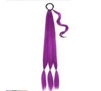 Extension de queue cheval violette pré-tressée 66 cm (26 pouces) Rumi Braids, cheveux synthétiques à clipser(Purple#)