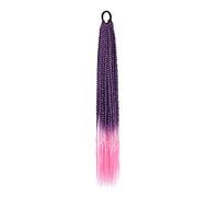 Extension de Queue de Cheval 12 Pièces Tresses Multicolores Extensions de Cheveux avec des Bandes de Caoutchouc 24 Pouces de Long Extension Tressée Arc-en-Ciel Postiches Synthétiques for Femmes Filles