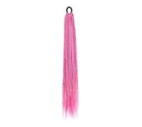Extension de Queue de Cheval 12 Pièces Tresses Multicolores Extensions de Cheveux avec des Bandes de Caoutchouc 24 Pouces de Long Extension Tressée Arc-en-Ciel Postiches Synthétiques for Femmes Filles