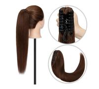 Extension de queue de cheval 14-22 pouces de longs cheveux humains queue de cheval pince à griffes Extension de queue de cheval pince à cheveux humains indiens en cheveux raides queue de cheval postic