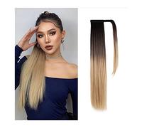 Extension de Queue de Cheval 26 pouces Résistant À La Chaleur Extensions Synthétiques Perruque Envelopper Autour Clip En Queue De Cheval Synthétique Postiches for Femmes Filles Longue Queue De Cheval
