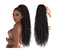 Extension de queue de cheval 32 pouces vague d'eau Afro queue de cheval femmes postiche faux bouclés Extensions de queue de cheval pince en cordon synthétique queue de cheval perruque longue pour un u