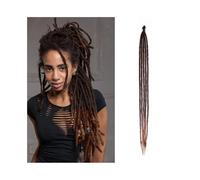 Extension de Queue de Cheval 36 pouces cheveux Dreadlocks faits à la main 5 brins 1.0 cm résistant à la chaleur synthétique pré boucle Crochet tresses cheveux Extensions de Dreadlock for les femmes Ex