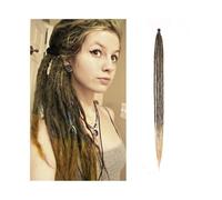 Extension de queue de cheval 36 pouces cheveux Dreadlocks faits à la main 5 brins 1.0 cm résistant à la chaleur synthétique pré boucle Crochet tresses cheveux Extensions de Dreadlock for les femmes po