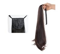 Extension de Queue de Cheval 40/50CM Long Extension Wrap Around Clip en Queue de Cheval Extension de Cheveux Cordon Ruban Droite Queue de Cheval Extension Synthétique Cordon Queue de Cheval Extension