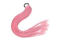 Extension de Queue de Cheval 60CM Coloré Twist Tressé Queue de Cheval Postiches, 12Pcs Accessoires d'Extensions de Cheveux for Filles Femmes Bandes Élastiques Synthétiques Tresse Extensions de Queue d