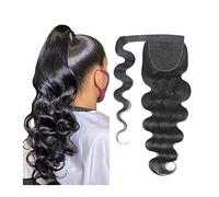 Extension de Queue de Cheval 8-24 pouces Body Wave Ponytail Extensions de cheveux humains Wrap Around Ponytail avec Magic Paste Brésilien Remy Hair Ponytail Clip In Hair Extensions Extension de Cheveu