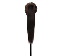 Extension de queue de cheval à pince à cheveux humains, extensions de queues de cheval longues et droites for femmes Pour un usage quotidien(#1B,18 inch 115g)