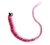 Extension de queue de cheval Anneau Long Boxe Tresses Crochet Tresse Cheveux Extensions De Queue De Cheval Synthétique Chignon Queue Avec Élastique Cheveux Postiches en queue de cheval(Rose red)
