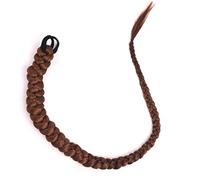 Extension de queue de cheval Anneau Long Boxe Tresses Crochet Tresse Cheveux Extensions De Queue De Cheval Synthétique Chignon Queue Avec Élastique Cheveux Postiches en queue de cheval(Dark brown)