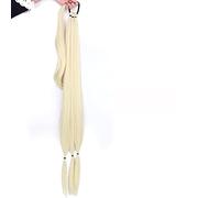 Extension de Queue de Cheval Bande élastique for les femmes Extensions de cheveux de queue de cheval tressée longue synthétique 85CM Queue de poney tressée blonde naturelle avec des cheveux Extension