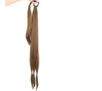 Extension de Queue de Cheval Bande élastique for les femmes Extensions de cheveux de queue de cheval tressée longue synthétique 85CM Queue de poney tressée blonde naturelle avec des cheveux Extension