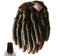 Extension de queue de cheval bouclée avec peigne, perruques victoriennes bouclées en spirale marron clair avec nœud papillon pour femme, extension queue cheval, perruques victoriennes pour femm