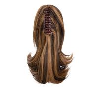 Extension de queue de cheval bou en fibre synthétique haute température avec clip pour femme et fille à porter au quotidien