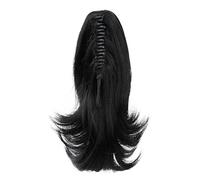 Extension de queue de cheval bou en fibre synthétique haute température avec clip pour femme et fille à porter au quotidien