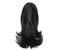 Extension de queue de cheval bou en fibre synthétique haute température avec clip pour femme et fille à porter au quotidien