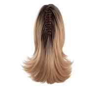 Extension de queue de cheval bou en fibre synthétique haute température avec clip pour femme et fille à porter au quotidien