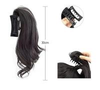 Extension de queue de cheval Extension de queue de cheval à pince à griffes de 12 pouces Extension de cheveux bouclés longue vague postiche de queue de cheval synthétique d'aspect naturel avec pince à