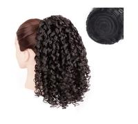 Extension de Queue de Cheval Extension de queue de cheval courte afro crépue bouclée for femmes noires, queue de cheval bouclée avec cordon de serrage bouffant de 12 pouces avec 2 clips, queue de chev