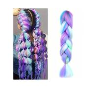 Extension de Queue de Cheval Extensions capillaires synthétiques longues de 24 pouces, 1 paquet de tresses torsadées colorées, tresses douces et saines au Crochet Extension de Cheveux
